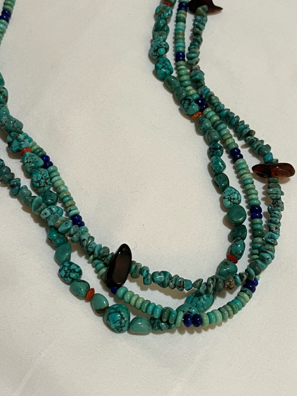 Turquoise Beaded Multi-Strand Necklace - Women Jewelry